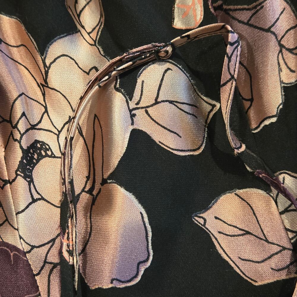 Vintage 90s Spiegel Silk Floral Slip Dress Bias Cut Muted Pastel Whimsigoth Midi - Picture 5 of 8